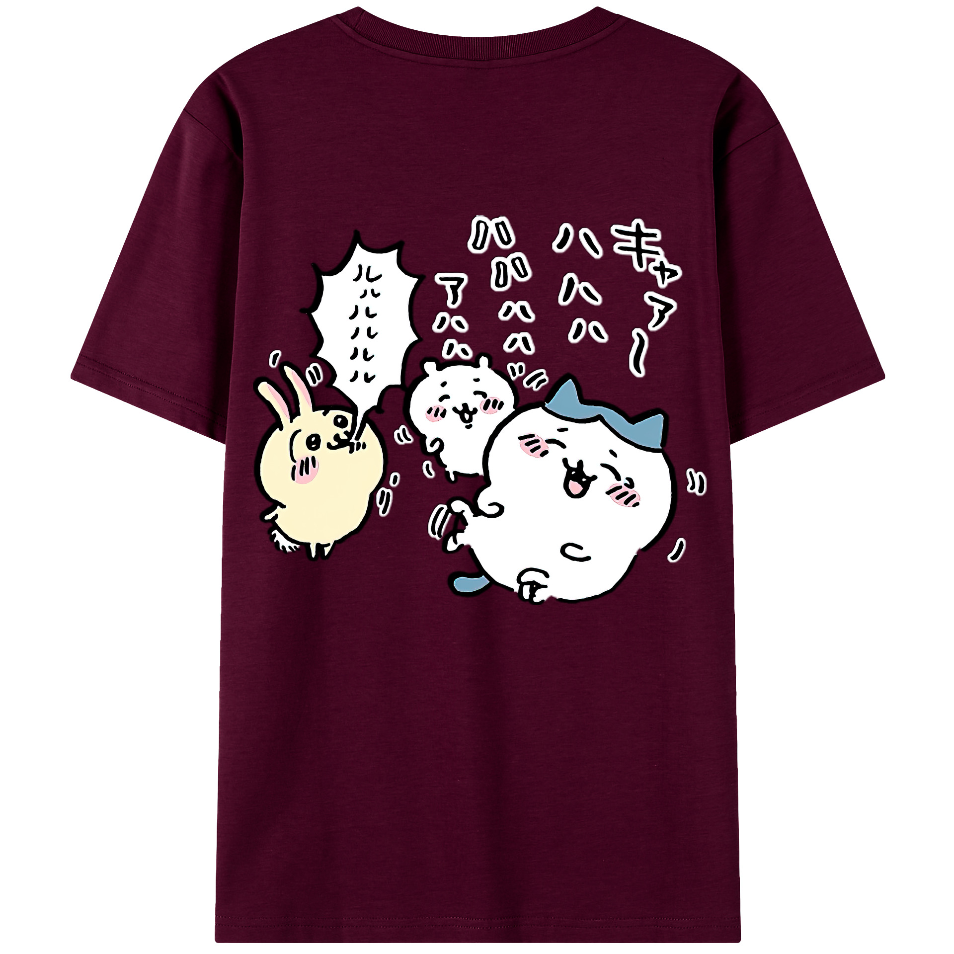 （画像用） ちいかわ うさぎ Chii-kawa usagi レディース半袖Tシャツ(バックプリント)